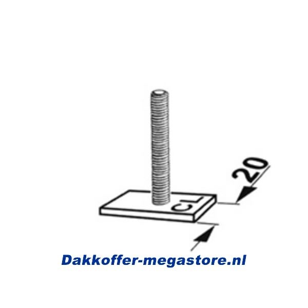 zwavel Smeren profiel dakkoffer / dakdrager Premium T-profiel adapter 20mm (€13,95)